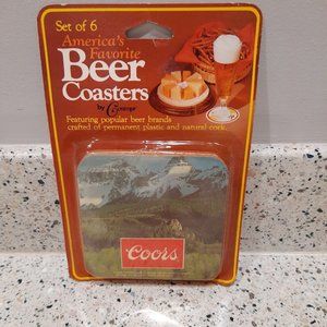 NOS 1982 6 Coors Beer Coasters Sealed America's Favorite